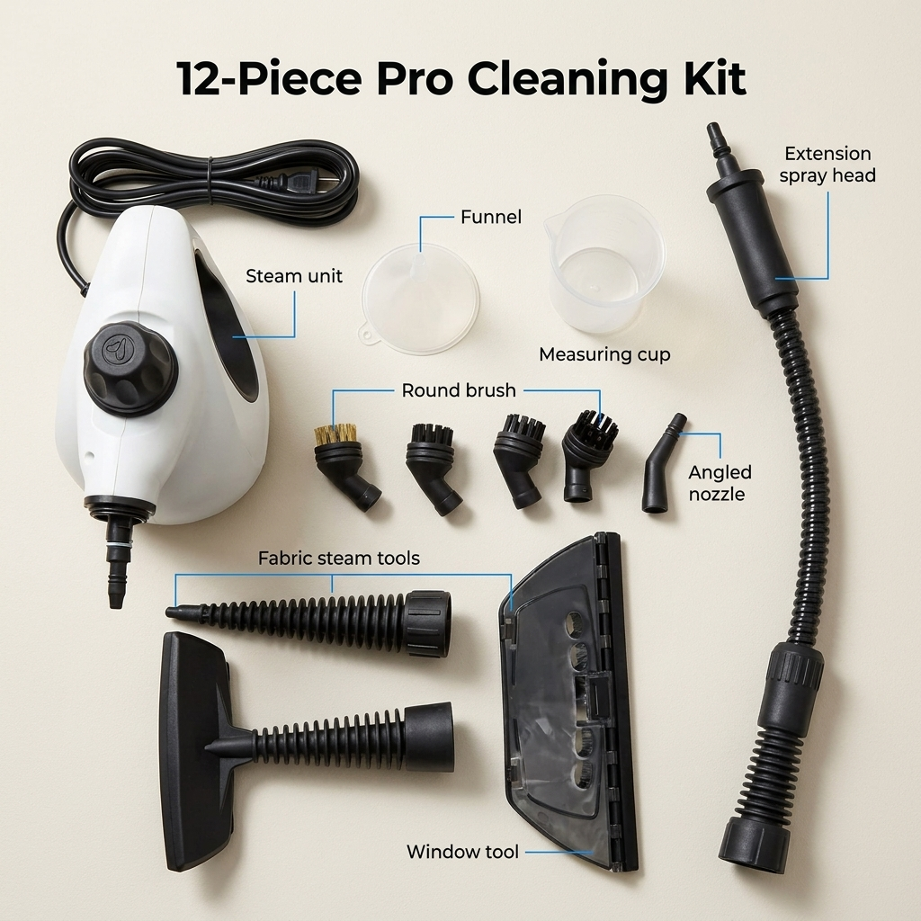 12-piece pro cleaning kit contents